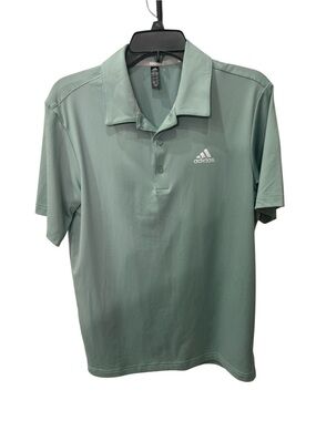 Adidas Ultimate365 Solid Polo Shirt in a light green color mens size S